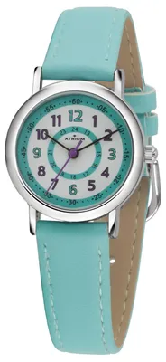 Produktbild von ATRIUM Kinder-Armbanduhr Analog Quarz Mädchen Kunstleder A31-106 Hellblau
