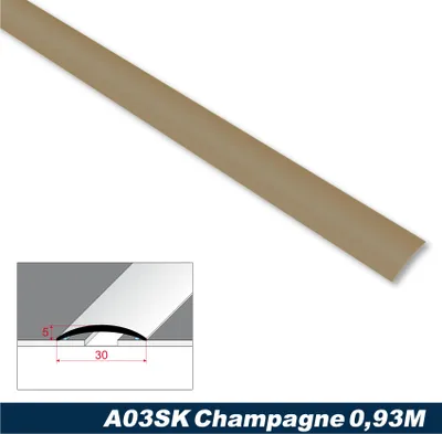 Produktbild von Effector Übergangsprofile aus eloxiertem Aluminium - Übergangsschiene Bodenleiste - (0,93 Meter Champagne) Übergangsschienen flach Dekoration