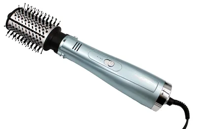 Obrázok produktu pre BaByliss Hydro-Fusion Hydro Fusion Smooth & Shape, Teplovzdušná kefa, Teplé, Tlačidlá, Všetky typy vlasy, Dlho, Stredná, Krátky, Šedá, Strieborná