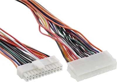 Produktbild von InLine® Strom Verlängerung intern, 24pol ATX Buchse auf 20+4pol Stecker, 0,45m