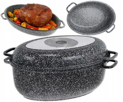Produktbild von Edenberg Bräter Gänsebräter 8L mit Grillpfanne Induktion