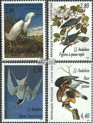 Produktbild von Briefmarken Frankreich 1995 Mi 3072C-3075C (kompl.Ausg.) postfrisch Vogelzeichnungen