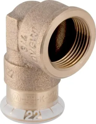 Produktbild von Geberit bergangswinkel Mapress 15mmxRp 3/8, Cu, 90G, m IG, Rotguss