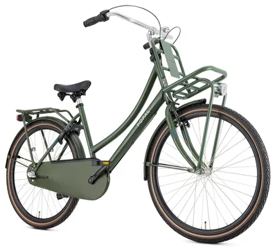 Produktbild von Popal Daily Dutch Basic+ N3 - Kinder Hollandrad - Citybike - 26 Zoll - Armeegrün
