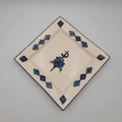 Immagine prodotto di Piatto quadrato blu Sahel - L 30 cm
