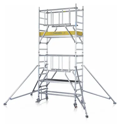 Produktbild von ZARGES Multitower S-PLUS 1T - Fahrgerüst Ausleger Arbeitshöhe 6.45 m 4.45 m + Plattform 0.60 m x 1.80 m