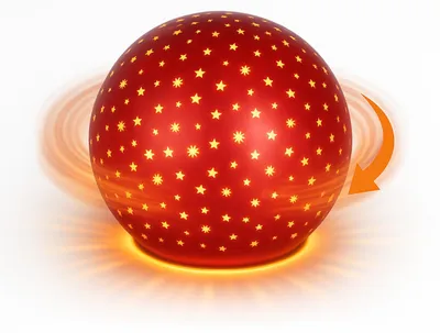Produktbild von LED Deko-Kugel Rot 15 cm Glaskugel mit Timer 6h/18h - Weihnachtsdeko Tisch Regal
