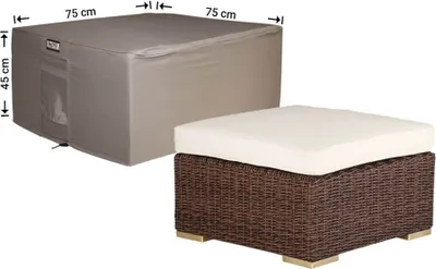 Produktbild von Raffles Covers Schutzhülle für Loungetisch 75 x 75 H: 45 cm | Atmungsaktiv | Wasserdicht | UV-beständig | Doppelnähte | Elastischer Kordelzug