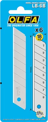 Image de Lames Olfa Lb-6b 18mm Lames De Rechange Ultra-tranchantes Pour Cutter 18mm - Olfa