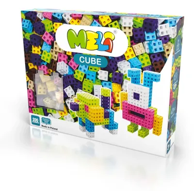 Produktbild von Meli Cube Konstruktionsbausteine – Kreatives 3D-Bauset für Kinder ab 3 Jahren (200 Teile)