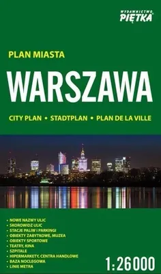 Zdjęcie produktu dla Warszawa 1:26 000 plan miasta PIĘTKA - paraca zbiorowa