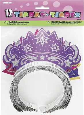 Produktbild von Tiara Diadem Glitzer sortiert 12Stk.