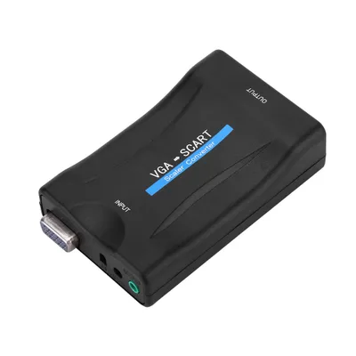 Image de Adaptateur convertisseur vidéo et audio VGA vers SCART avec USB et télécommande