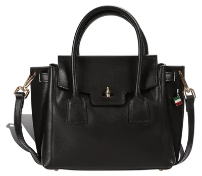 Produktbild von Florence Leder Tasche Damen Handtasche schwarz 30x8x22cm inklusive Italien Flagge D2OTF848S1