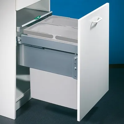 Produktbild von Naber, Cox® Base 2T 450-2. Abfallsammler, hellgrau, Höhe 460 mm - Mülleimer