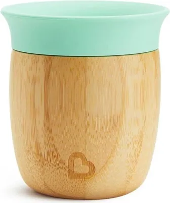 Image de Munchkin Bambou Tasse ouverte| Tasse pour bébés et jeunes enfants à partir de 6 mois | Bambou | Sans BPA | Design 360° | Tasse ouverte 150 ml