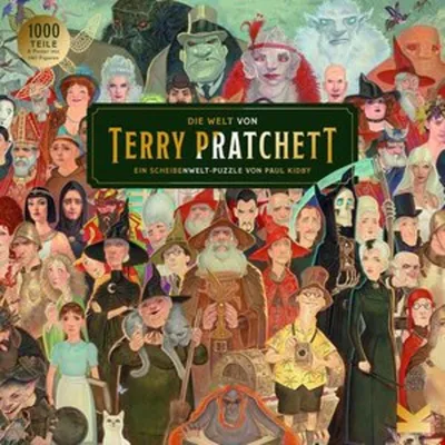 Obrázok produktu pre Terry Pratchett Scheibenwelt Puzzle 1000 Teile – Gruppenbild aller Figuren, illustriert von Paul Kidby