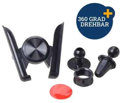 Produktbild von Auto Smartphone Handy Halter Lüftung 360 Grad drehbar Klemmvorrichtung 65-85 mm