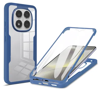 Produktbild von 360° Grad Hülle für Xiaomi Redmi Note 14 Pro 5G / Redmi Note 14 Pro+ vollschutz Integriertem Displayschutz in Blau