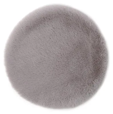 Image de Gözze - Plateau de chaise imitation fourrure, coussin de siège, Fourrure artificielle, 100% polyester, diamètre 3