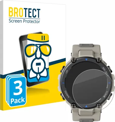 Produktbild von 3x BROTECT Schutzglas für Huami Amazfit T-Rex Pro Schutzfolie Panzer Folie Glas Display Schutz klar
