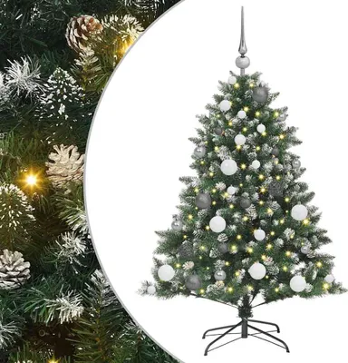 Zdjęcie produktu dla vidaXL Sztuczna choinka ze 150 diodami LED ze stojakiem Zielona 120 cm