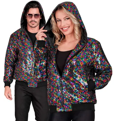 Produktbild von W WIDMANN MILANO Party Fashion - Pailletten Bomberjacke – Größe S-M, Bunt