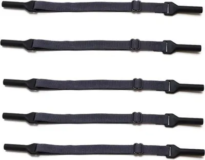 Produktbild von INF Verstellbare Brillenbänder für Erwachsene - 5er-Pack Dunkelgrau