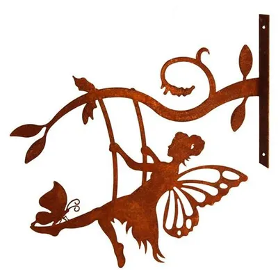 Productafbeelding van Metalen Tuin Decoratie met Patina en Vlinder