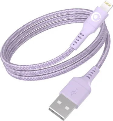 Zdjęcie produktu dla BigBen Connected, kabel USB-A do Lightning do ładowania i transmisji danych 12 W, 1,2 m, fioletowy