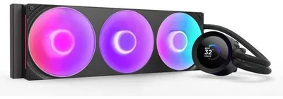 Produktbild von NZXT Kraken Plus 360 RGB, All-in-One-Flüssigkeitskühler, 500 RPM, 2400 RPM, Schwarz