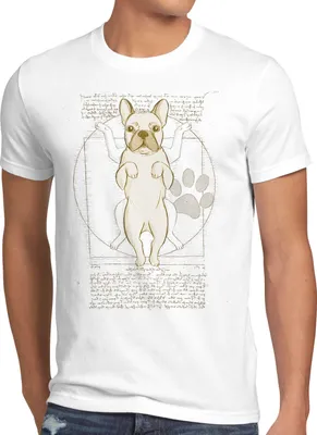 Produktbild von style3 Vitruvianischer Frenchie Herren T-Shirt hund französische bulldogge