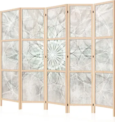 Produktbild von LUMASOUL Paravent einseitiger, Paravent Raumteiler Innen, Boho Japanisch Motiv, 225x172 cm