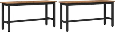 Produktbild von vidaXL Esstischbank 100 x 32,5 x 48,5 cm 2 stk.