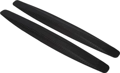 Image de 2 pièces de style fibre de carbone avant et arrière de pare-chocs protection des coins autocollant de grattage noir