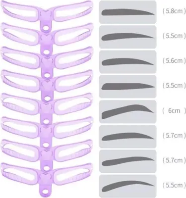 Produktbild von Damen-Augenbrauen-Schablonen-Set Augenbrauen-Pflegeset Augenbrauen-Lineal-Schablone Augenbrauen-Schablone Microblade Augenbrauenstift Augenbrauen-Trimmer
