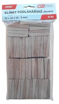 Produktbild von Bodenschlüssel aus Holz, 55 x 20 x 10 - 5 mm, 51 Stück, ENPRO