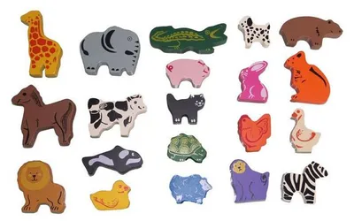 Image de Primi Passi - Houten Dieren Set - 60st