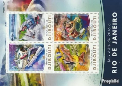 Produktbild von Briefmarken Dschibuti 2016 Mi 1004-1007 Kleinbogen (kompl. Ausg.) postfrisch Sommerspiele 2016 in Rio