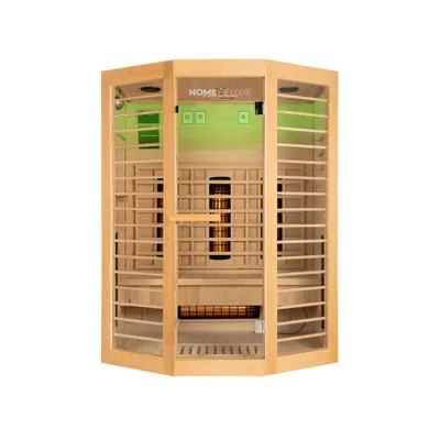Produktbild von HOME DELUXE – Infrarotkabine REDSUN XL DELUXE - 155 x 120 x 190 cm - für 2 - 3 Personen, 6 Vollspektrumstrahler, Holz: Hemlocktanne I Infrarotsauna, Sauna, Wärmekabine, Infrarot