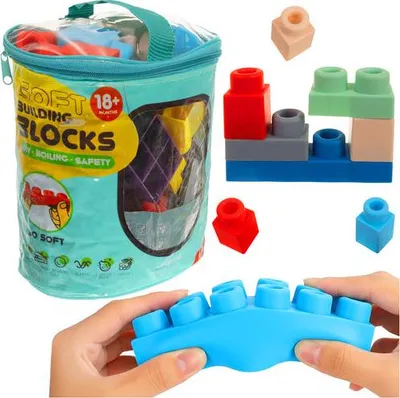Produktbild von Sensorische Gummibausteine für Kinder, 30-teiliges Set