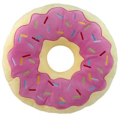 Produktbild von Donut Kissen - Plüsch Dekokissen Zierkissen rundes Kopfkissen Rosa 40 cm