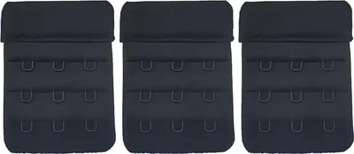 Obrázek produktu pro sada 3 podprsenkových nástavců, 3 řady, 45 mm, černá