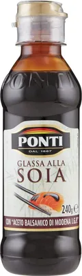 Produktbild von 12x Ponti Glassa alla Soia Gastronomische Glasur Sauce Soja Würzsaucen 240g mit Balsamico-Essig von Modena IGP