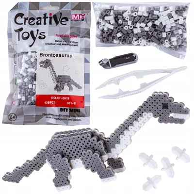 Obrázok produktu pre DK Žehliace korálky 3D Dinosaurov 436 dielov