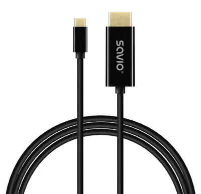 Obrázek produktu pro Savio CL-191, 2 m, USB C, Černá
