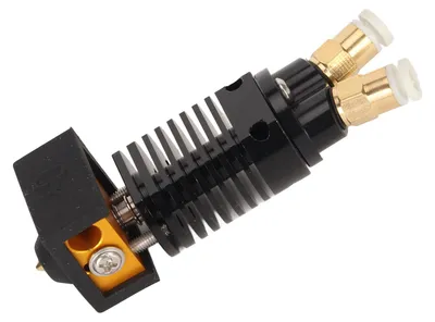 Image de Tête d'extrusion métallique avec buse en laiton de 0,4 mm, commutation rapide et stable, kit de tête d'extrusion 2-en-1 (entrée/sortie) pour le remplacement de l'imprimante 3D Ender