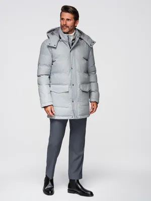 Immagine prodotto di Ombre Clothing Parka da uomo Birrissa grigio chiaro S