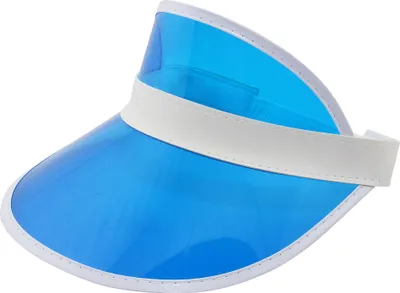 Produktbild von Visor Cap - Retro Schildkappe - 80s Poker Schildmütze blau-weiß