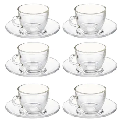 Produktbild von Espressotassen mit Untertassen, 85 ml, 6er-Set